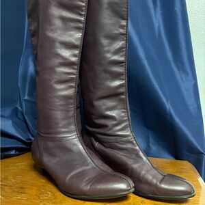 Deep Purple Leather Boots